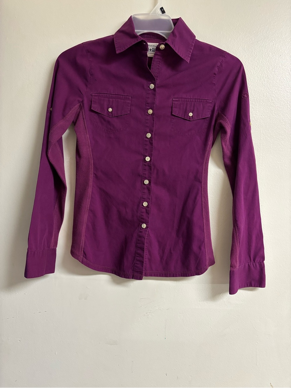 Converse Women's Deep Purple Button-Down Shirt